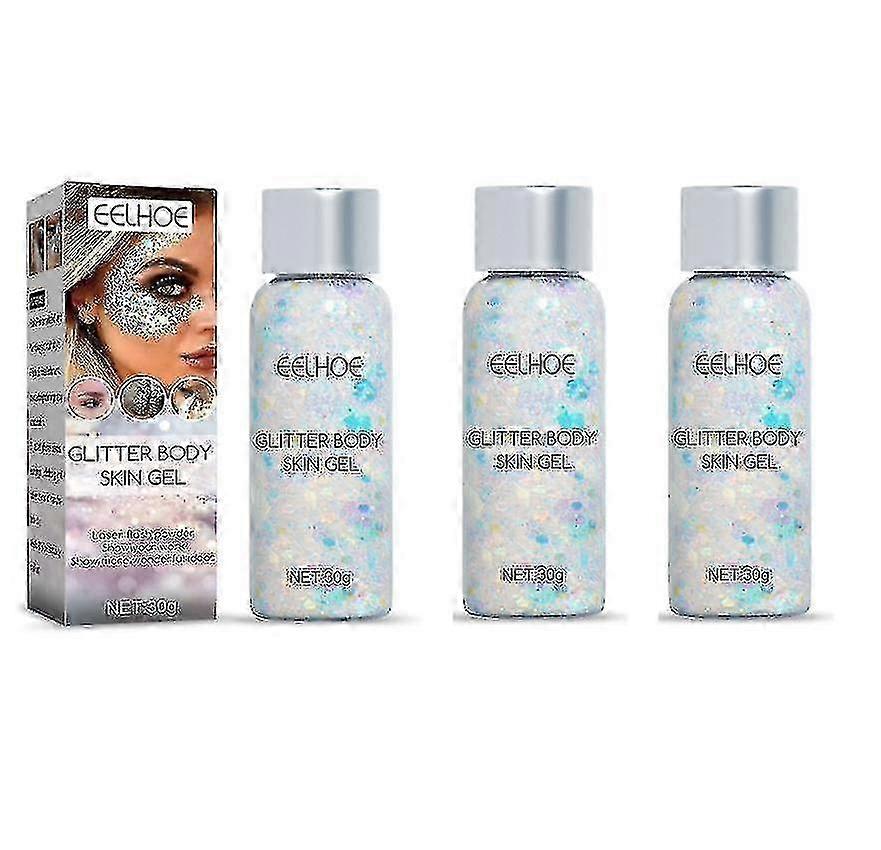 Sequin Gel Set Makeup Fish Scale Sequin Gel Glitter Stage Performance Eyeshadow Makeup Props