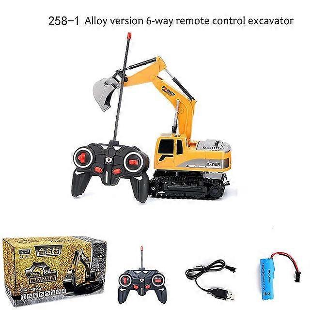 RC Alloy Excavator Bulldozer Dump Remote Control Truck Engineering Vehicle Combination Simulation Engineering Vehicle Model Toy