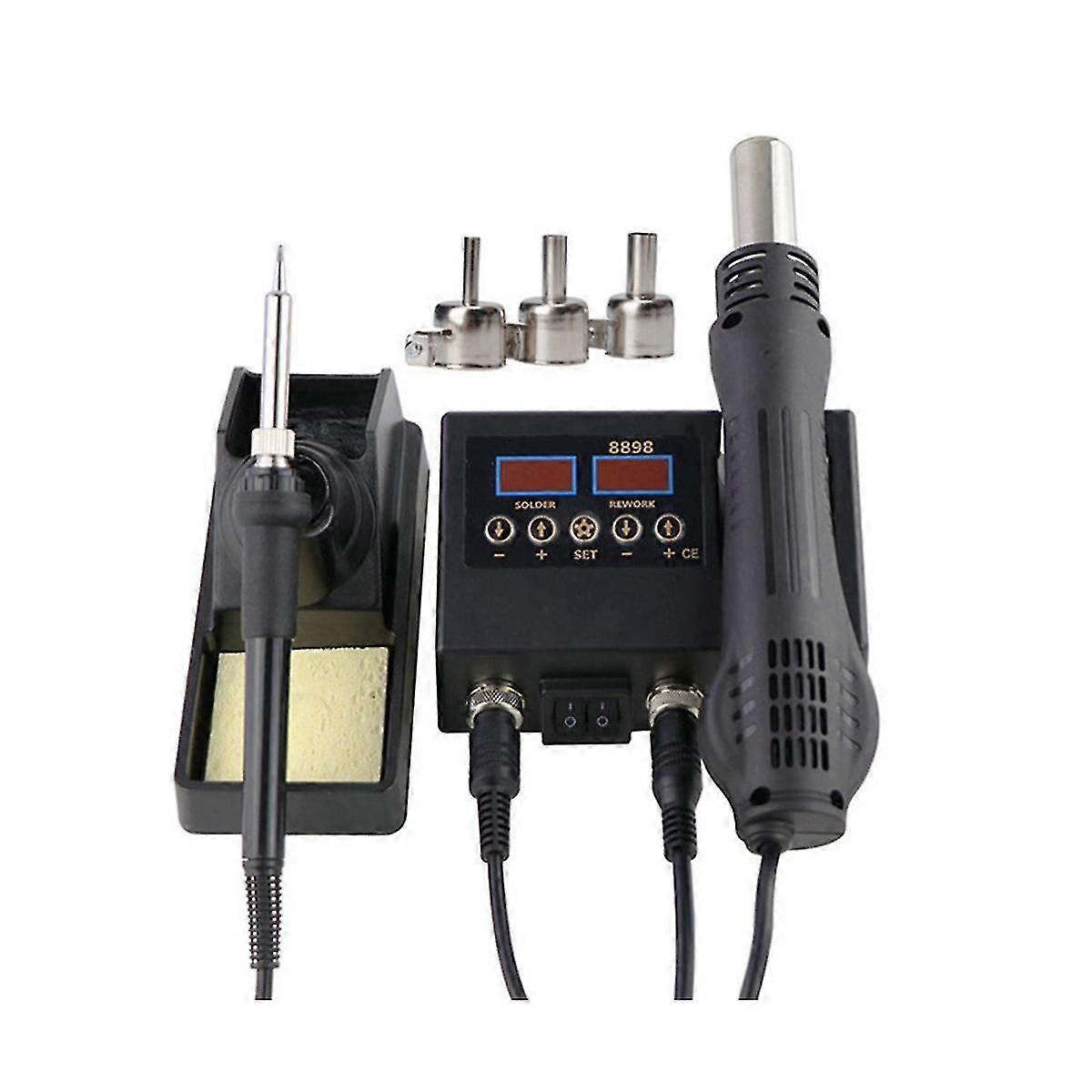 8898 Hot Air Desoldering Station 750w Dual Digital Display 2-in-1 Temperature-controlled Soldering Tw