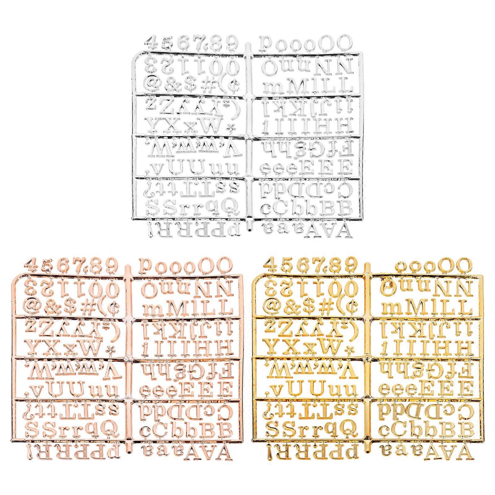 3pcs Letters for Felt Letter Board Plastic Letter Number Symbols Message Board