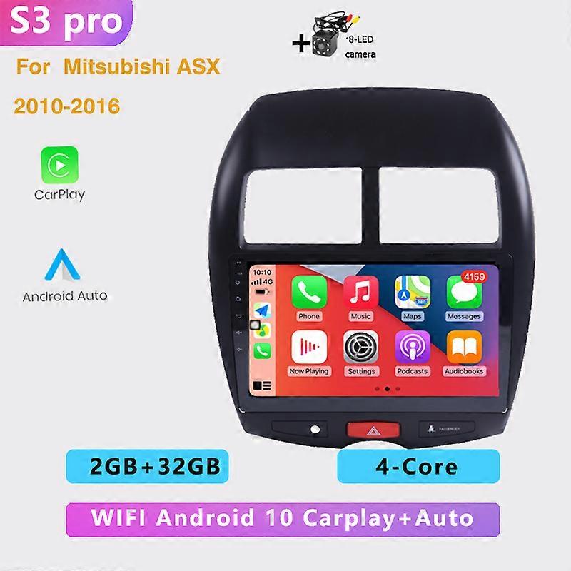 4+64G Auto Android Car Radio Multimedia Player Carplay GPS navigation DSP RDS 2 Din No DVD For Mitsubishi ASX 2010 2011-2016