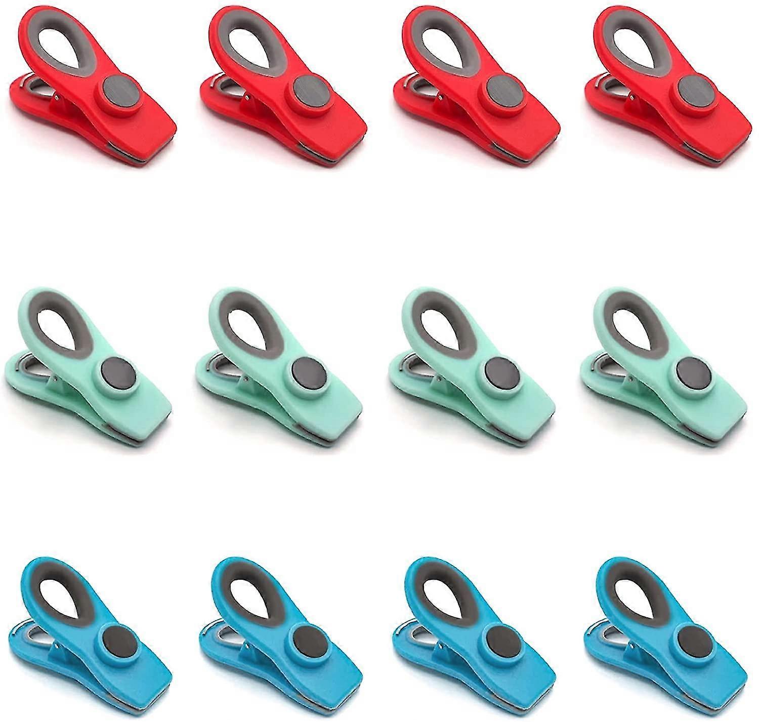 202412パックポテトチップバッグクリップ、磁気フードクリップ、冷蔵庫スナックバッグフードST用キッチンクリップ用