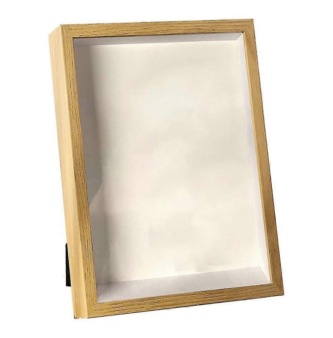Shadow Box Frame Vitriini Riippuva Shadowbox Picture Frame Tabletop Deep Display Case Seinälle asennettava varjolaatikko näyttövalokuville Medals Awards (1kpl