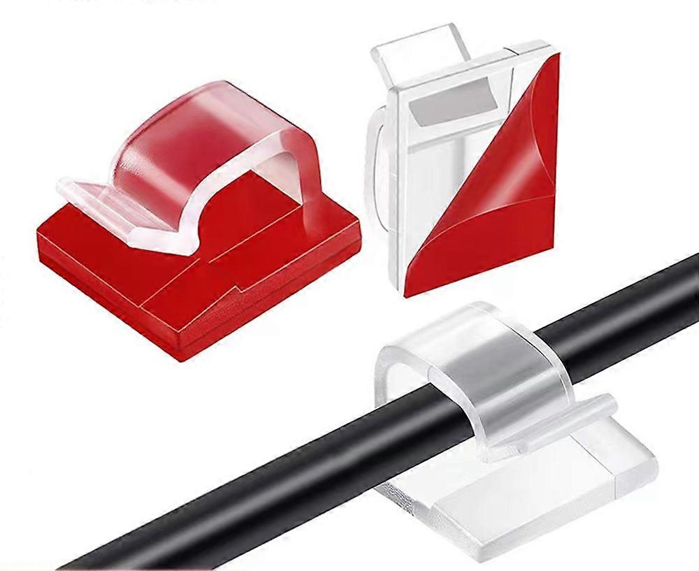 100個の自己接着ケーブルクリップライトクリップワイヤークリップケーブル管理