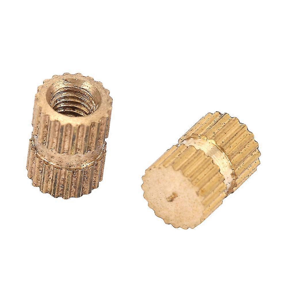 B Type Brass Insert Knurled Nut (M3*5*5.3) Single Pass Through 50pcs