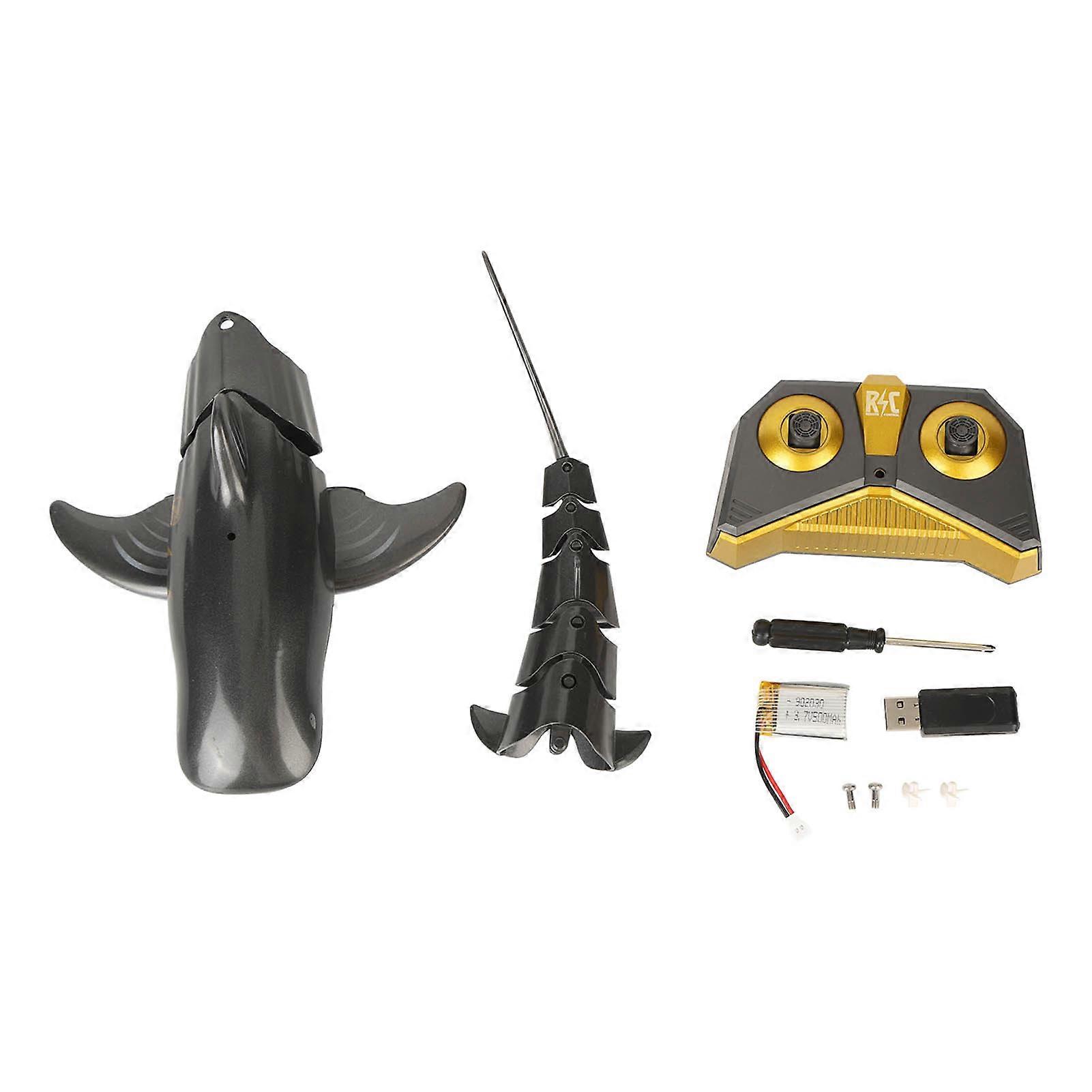 RC Shark Toy 4CH Waterproof Rechargeable High Simulation 2.4Ghz Remote Control Boat for 6 Years Old Above
