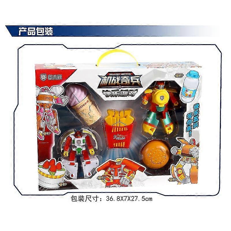 Burger Fries Cake Transforming Robot Toy Model Gift high quality MTS