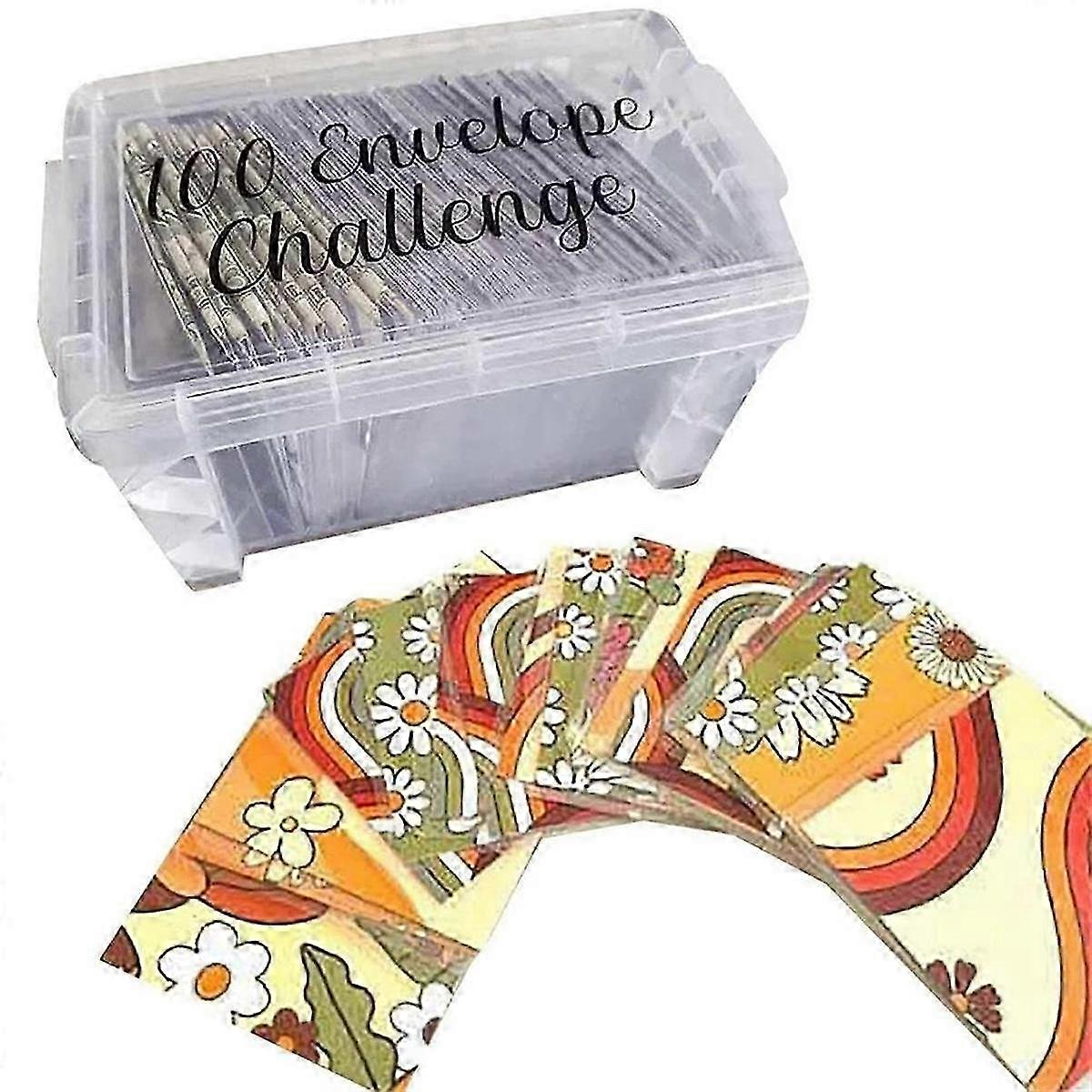 100 Envelopes Challenge Budget Planning Handbook Mastering the Progress with Storage Box for Repay