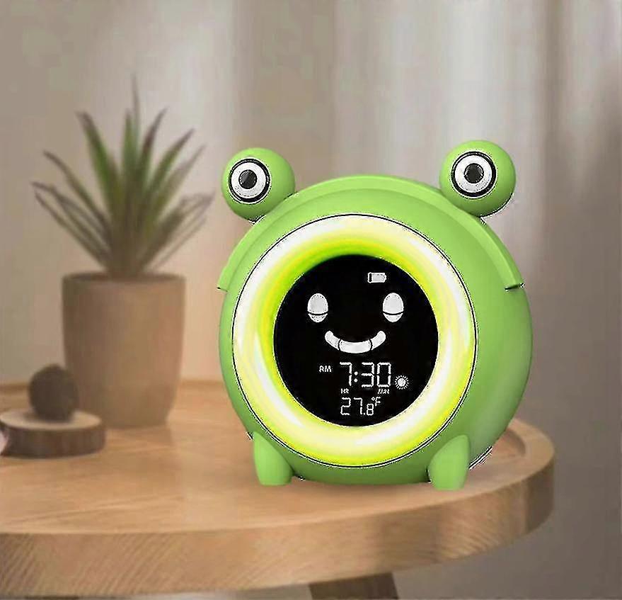 Small Alarm Clock Smart Night Light Little Frog Led Clock Usb Charging Small Night Light Green Alarm Clock Desk Clocks