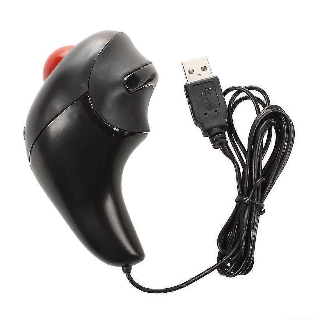 Thumb-controlled Handheld Wired Trackball Mice Mouse