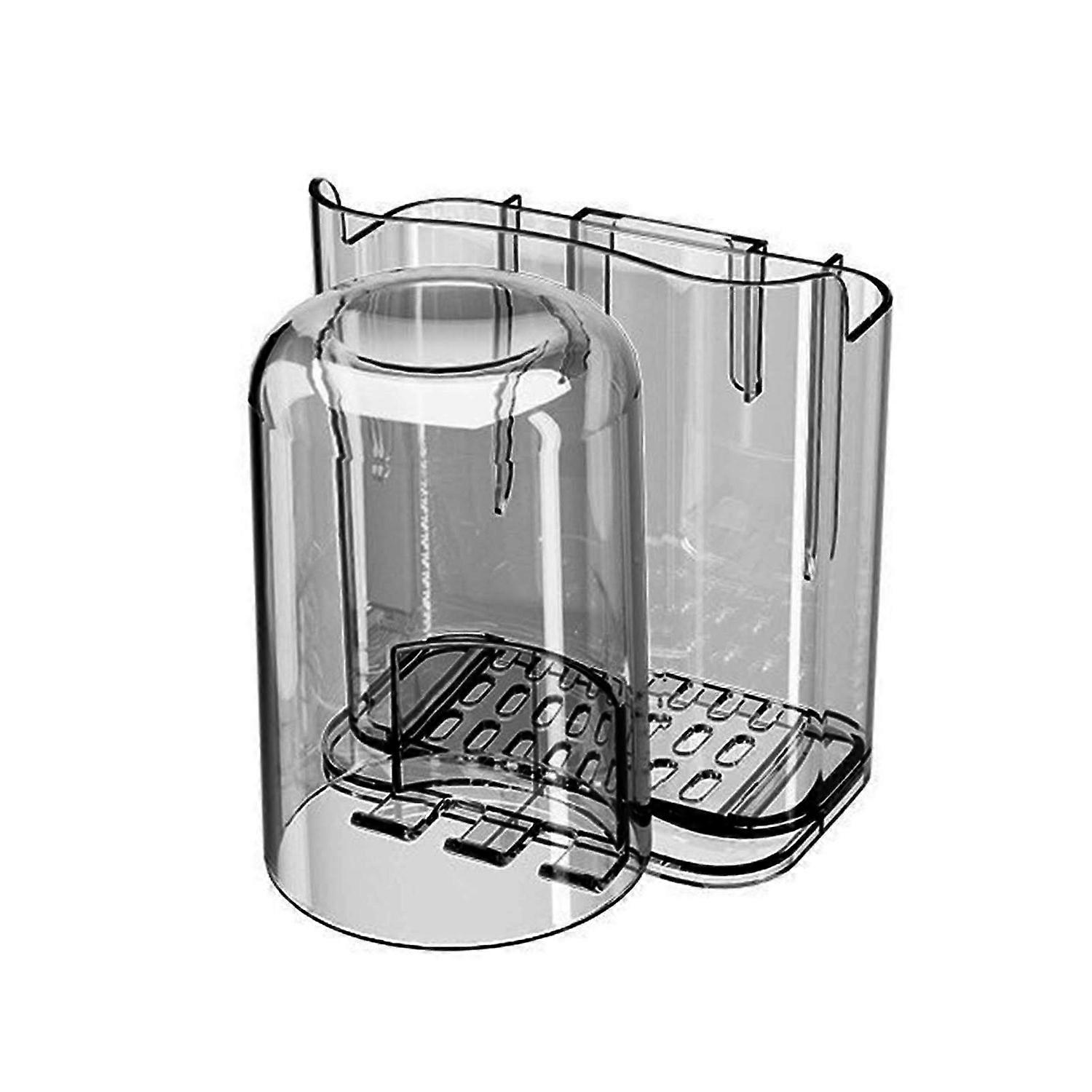 Bathroom Toothbrush Holder Storage Rack Transparent Design Simple Installation Wall Mounted Clear