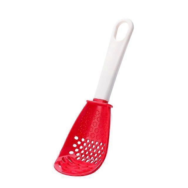 Multifunctional Kitchen Cooking Spoon PP Material Creative Design for Cook Drain Smash Easy to Clean Kitchen Tools Red