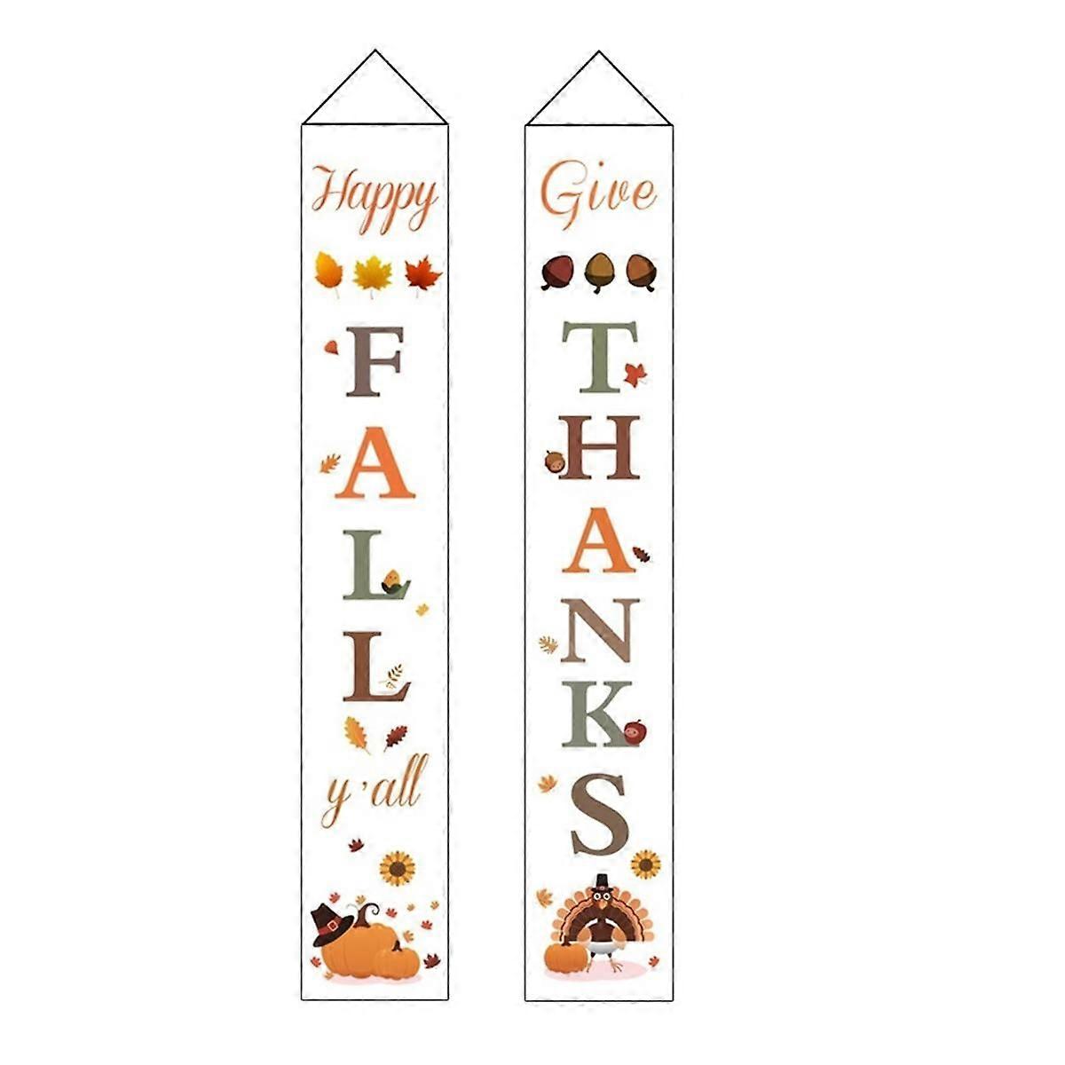 ポーチバナー秋感謝祭の装飾屋内と屋外の秋の感謝祭ポーチの装飾B