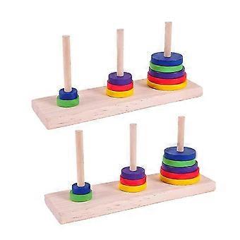 2 Stücke Intellektuelles Spielzeug Brettspiel Hanoi Von Turm Spiel Spielzeug Für Erwachsene Zuhause DIY Spielen