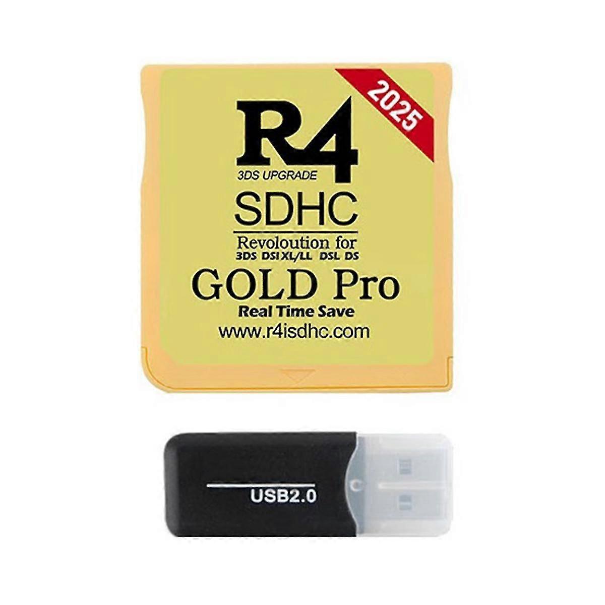 R4 Burning Card Flash Card R4 Sdhc Card Com Card Dual Core R4 Game Gold Card Instant Save Adapter Yellow