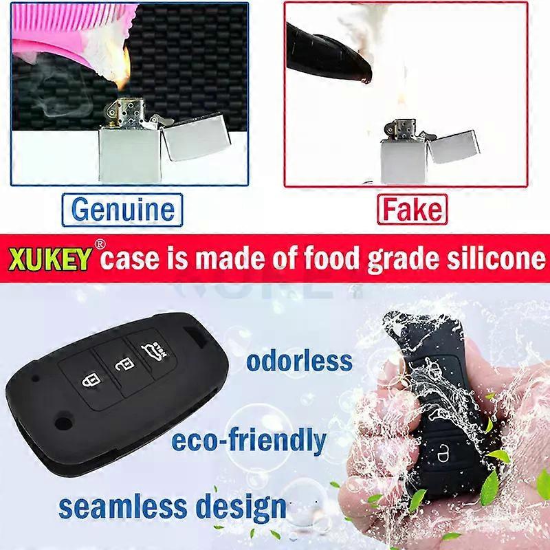 X AUTOHAUX Green Porcelain Pattern Key Fob Cover For Mazda CX-3, CX-4, CX-5 - Soft TPU Protective Case - View #5