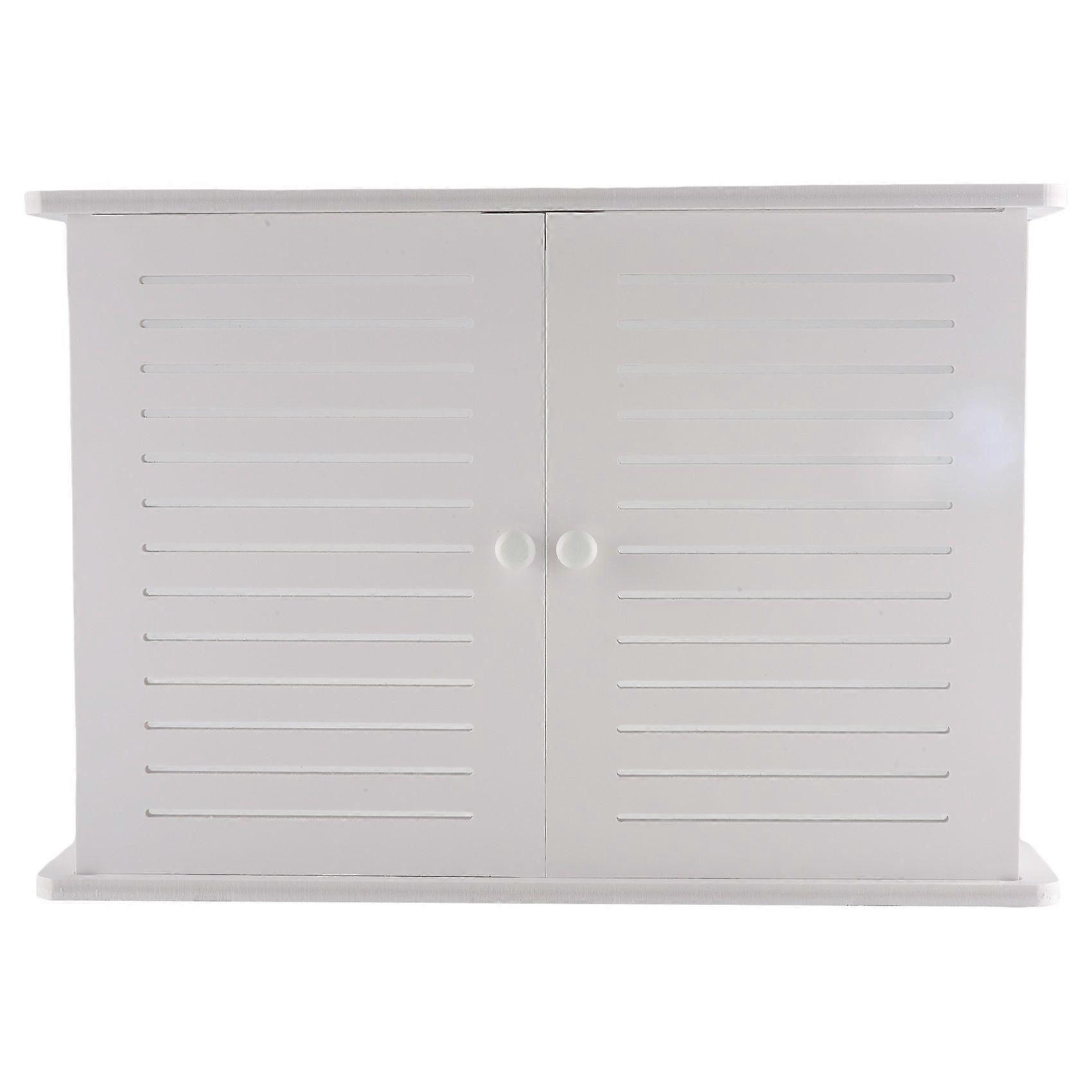 Wireless Wifi Router Storage Boxes Wooden Box Cable Wire Bracket Wall Hanging Plug Board Storage Sh