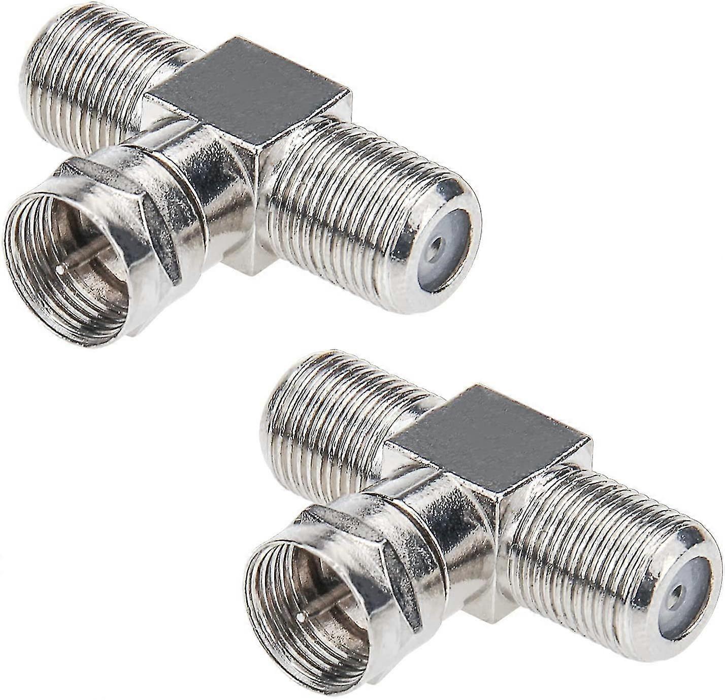 Coaxial Cable Splitter, Tv Splitter 2 In 1 Out 2-pa F Type Rg6