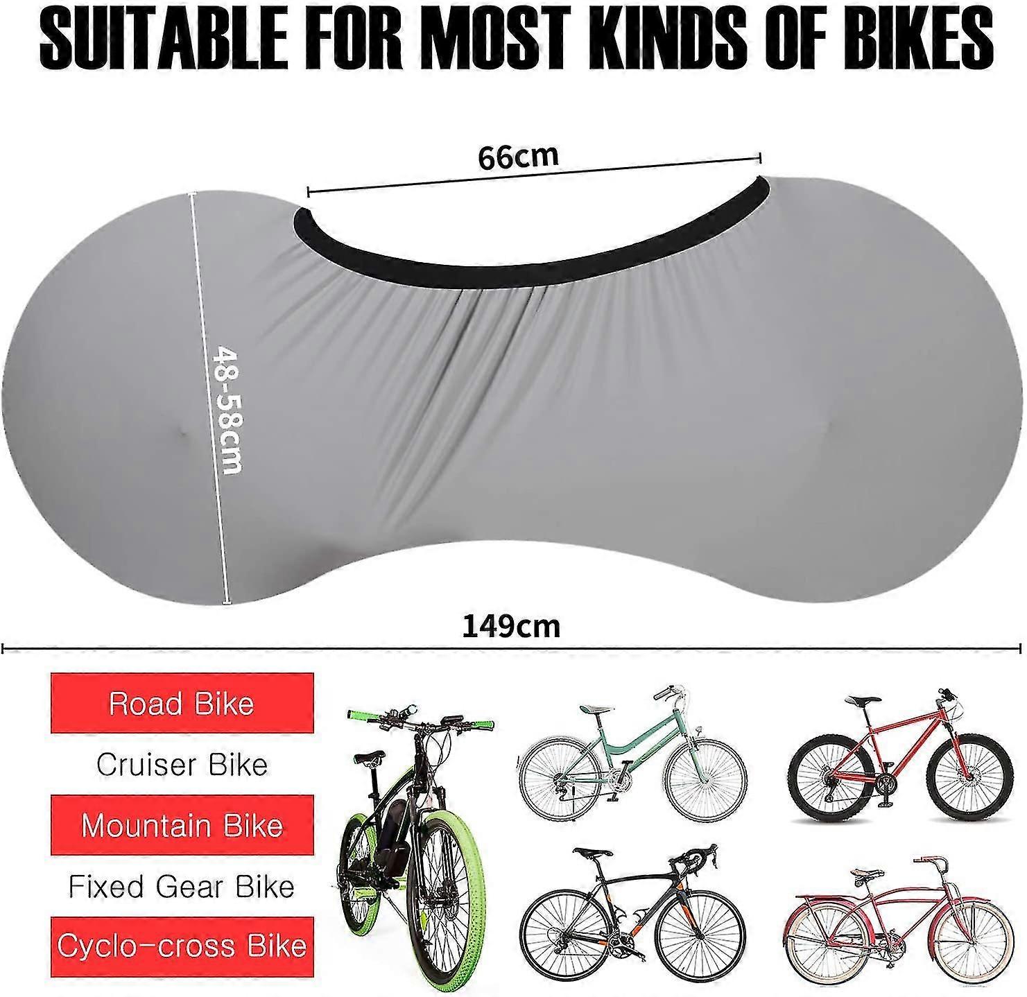 ycle Cover, Dust-proof Storage Bag For ycles, Washable, Scratch-resistant, Elastic ycle Tire Paage For Mountain Bike Racing Bike, Keeps Flo