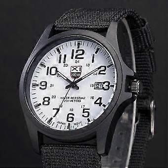 Mens rostfritt stål sport kvarts armbandsur wh