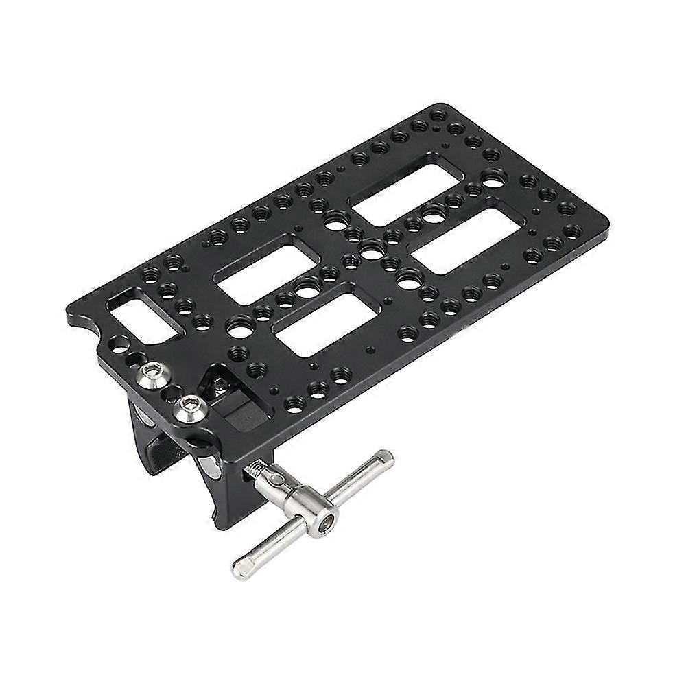 Lanxri Battery Backboard Plate Camera Cheese Plate For V Lock Mount Power Splitter + Universal Super Crab Clamp