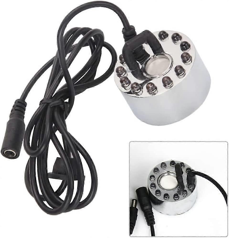 Mini Mist Maker Fogger 12 Led Ultrasonic Mist Maker Water Fountain Pond Fog Machine 24v Atomizer