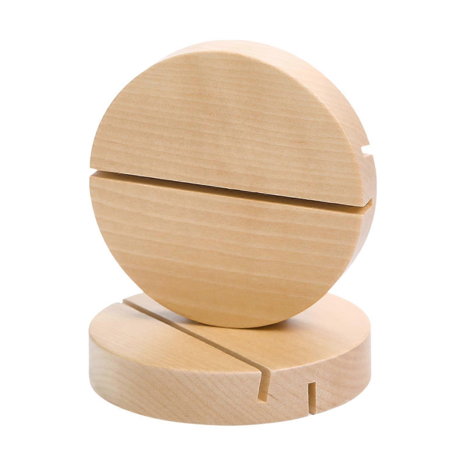6 4-inch round birch stands for wedding display