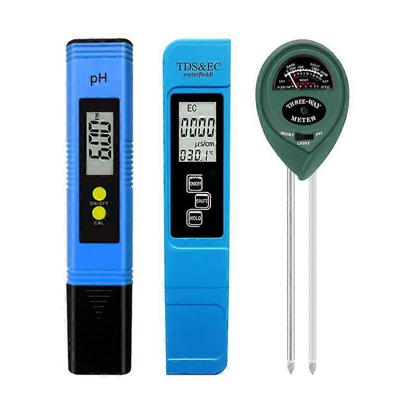 Soil detector three in one pH test pen acidity meter TDS water quality detection