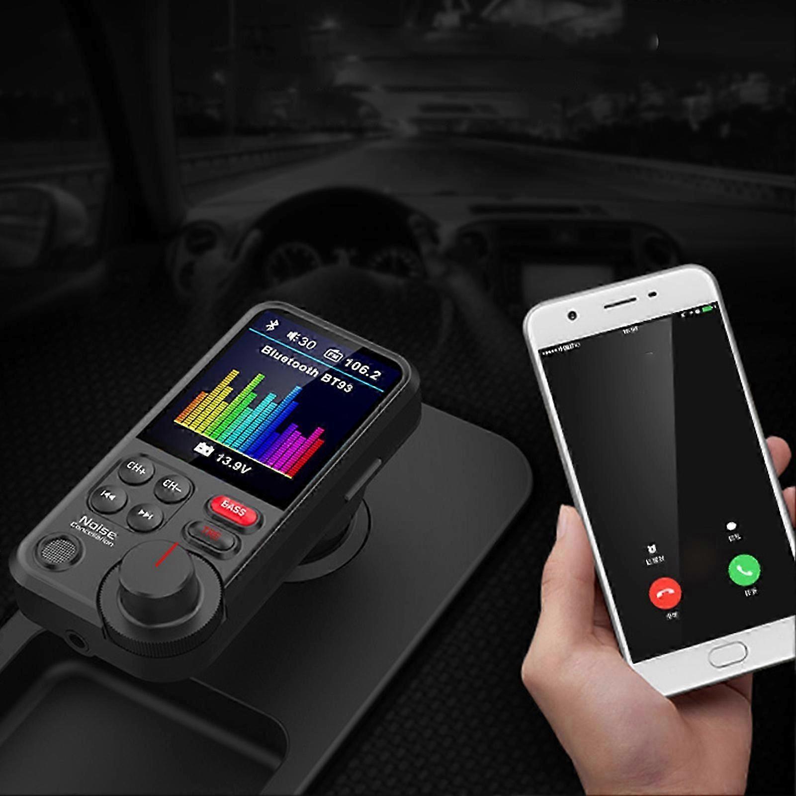 Bluetooth-compatible Car Player Digital Display Charger HiFi Sound Player for Smartphones and Tablets
