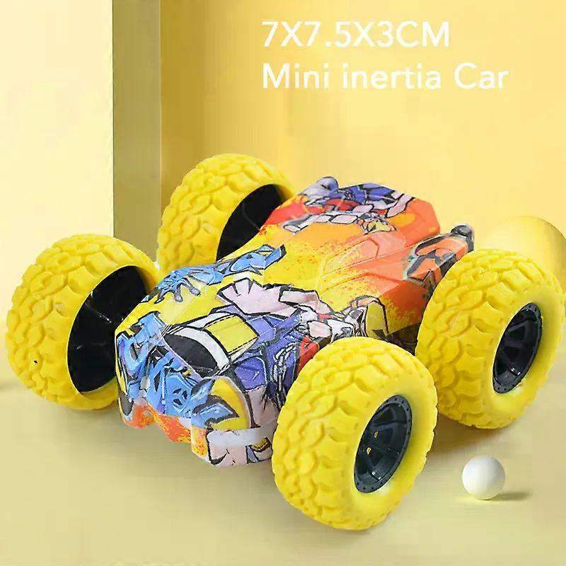 Mini Inertia Car Toys For Children Collision Automatic Turnover Double-Sided Running Car Toy Boys And Girls Fun Interactive Toys MAXP