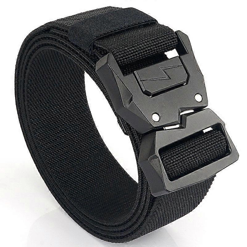 Lightning Tactical Release Buckle Men's Stretch Belt Outdoor Casual Jeans Quick Release