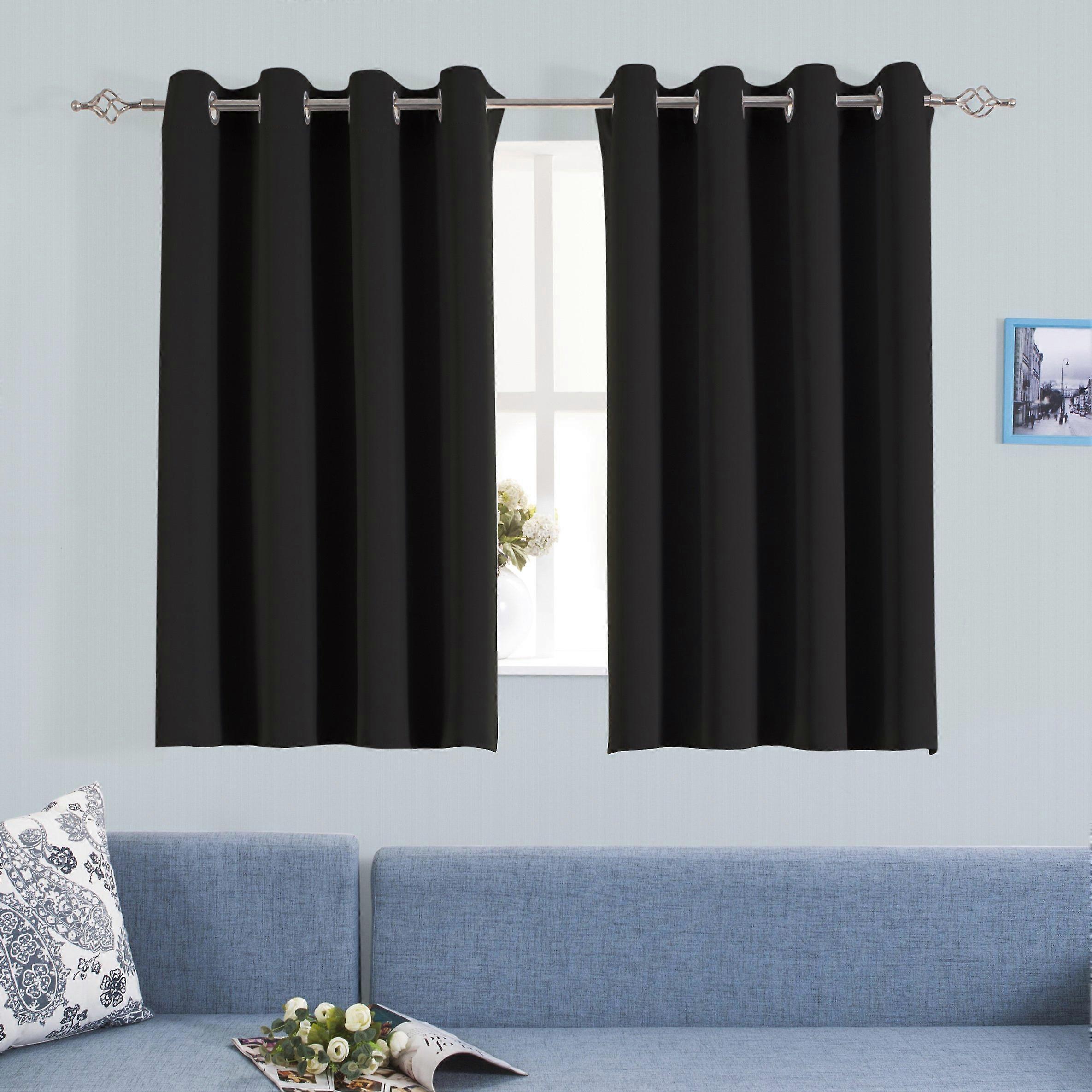 2 Panels Blackout Curtain Panels for Nursery 52x63 Inch, Energy Efficient, Thermal Insulated, Light Blocking, Soft Fabric