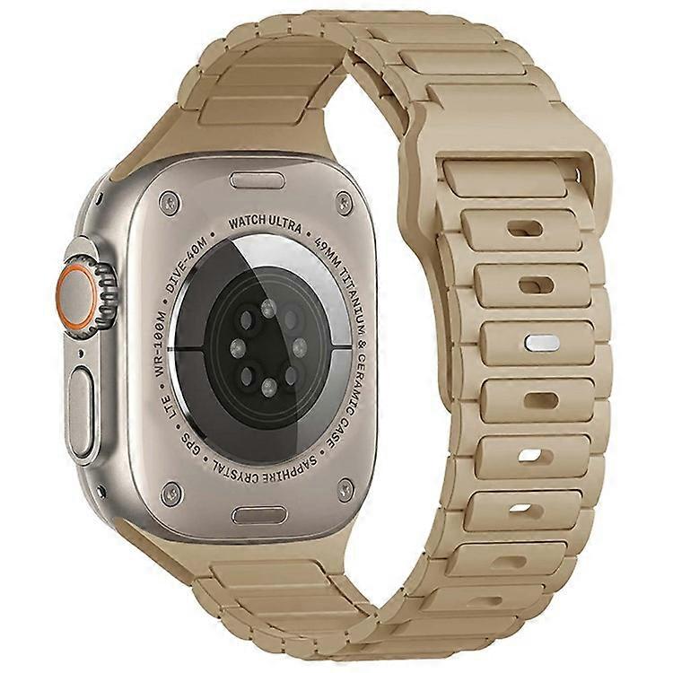 KALEBOL Watch Strap Compatible For Apple Watch Series 10 9 8 7 SE 6 5 4 3 2 1 42mm 41mm 40mm 38mm Three Bead Silicone Band