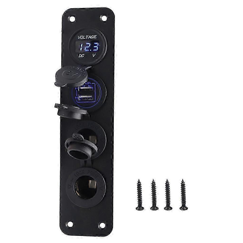 Easy Installation Digtal Voltmeter Panel Dual USB Charging Socket Power Outlet