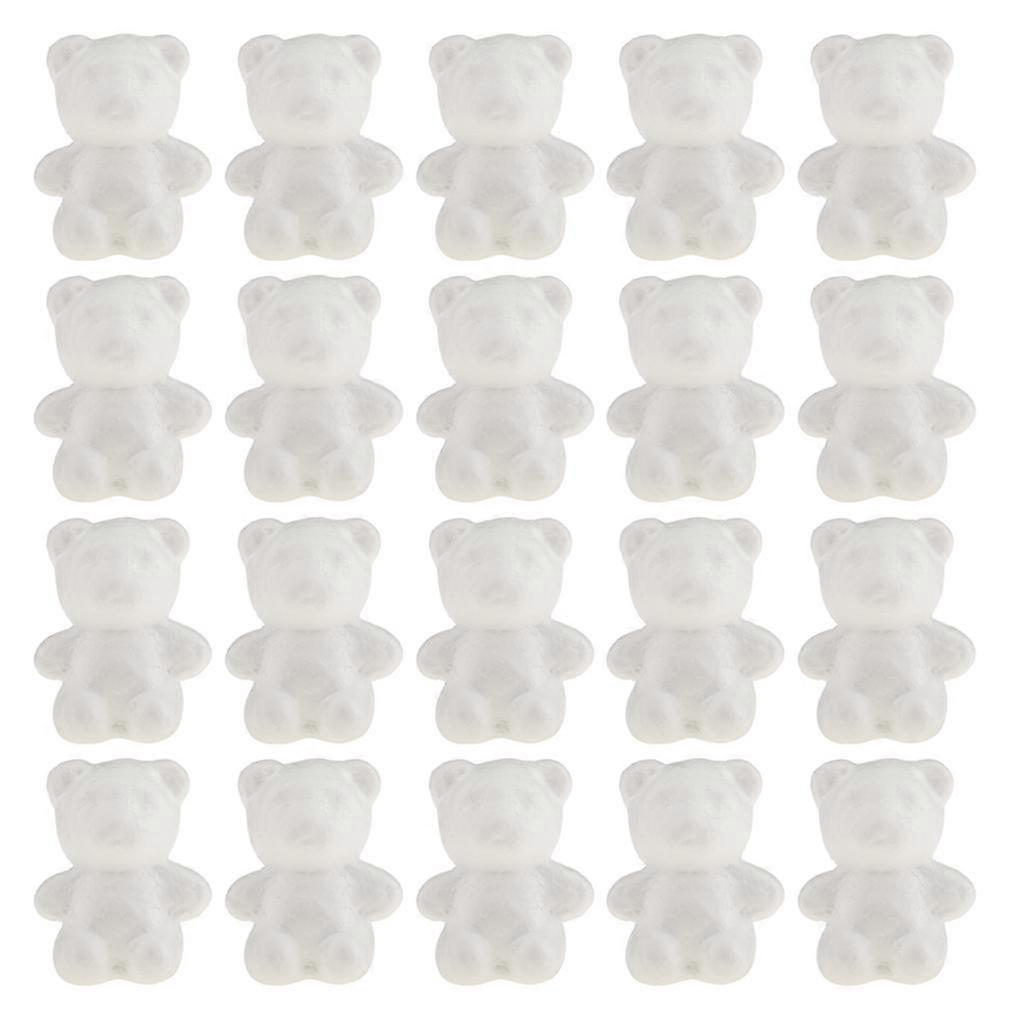 20pcs 60mm Bear Shaped Modelling Polystyrene Ornaments DIY Crafts