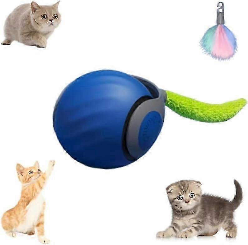 Speedy Tail Cat Toy, Smart Interactive Cat Ball, Adjustable Speed Automatic Moving Toy
