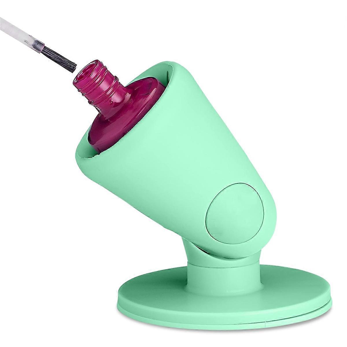 Hinge Untippable Nail Polish Bottle Holder Anti-Spill Nail Polish Holder Stand,Airlock Suction Fing