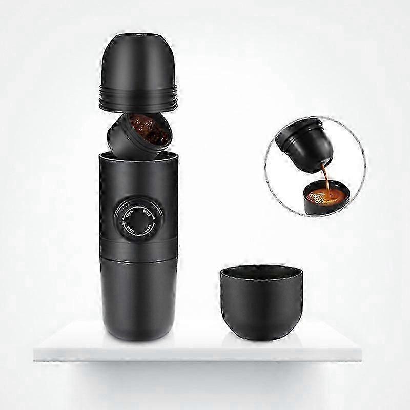 Portable coffee maker, 70 ml manual coffee maker, mini coffee maker with ground coffee, portable, espresso machine Manual coffee maker, for camper van