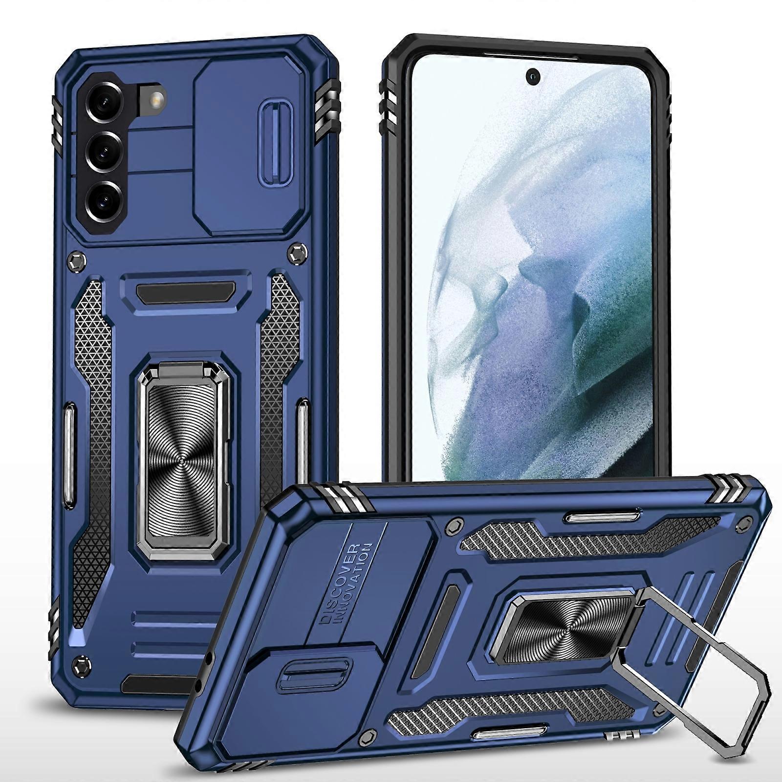 For Samsung Galaxy S22+ 5G Armor PC + TPU Camera Shield Phone Case