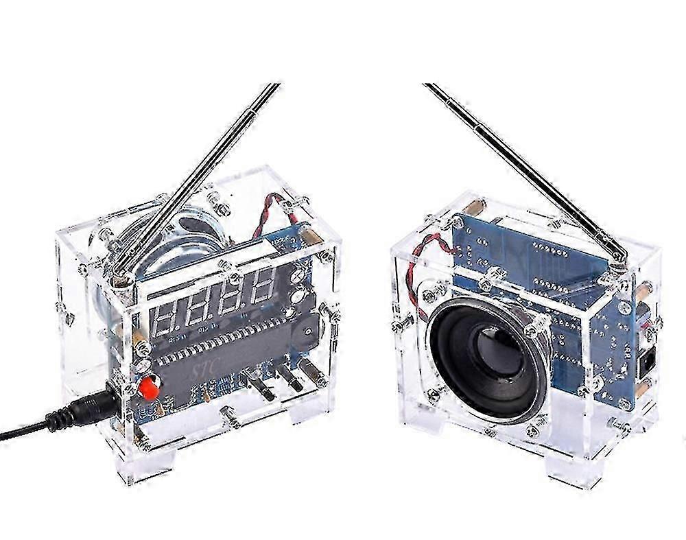 Diy Fm Digital Radio Kit Adjustable Wireless Receiver 87-108mhz Radio Module Diy Kits Compatible Soldering Learning Teaching-o