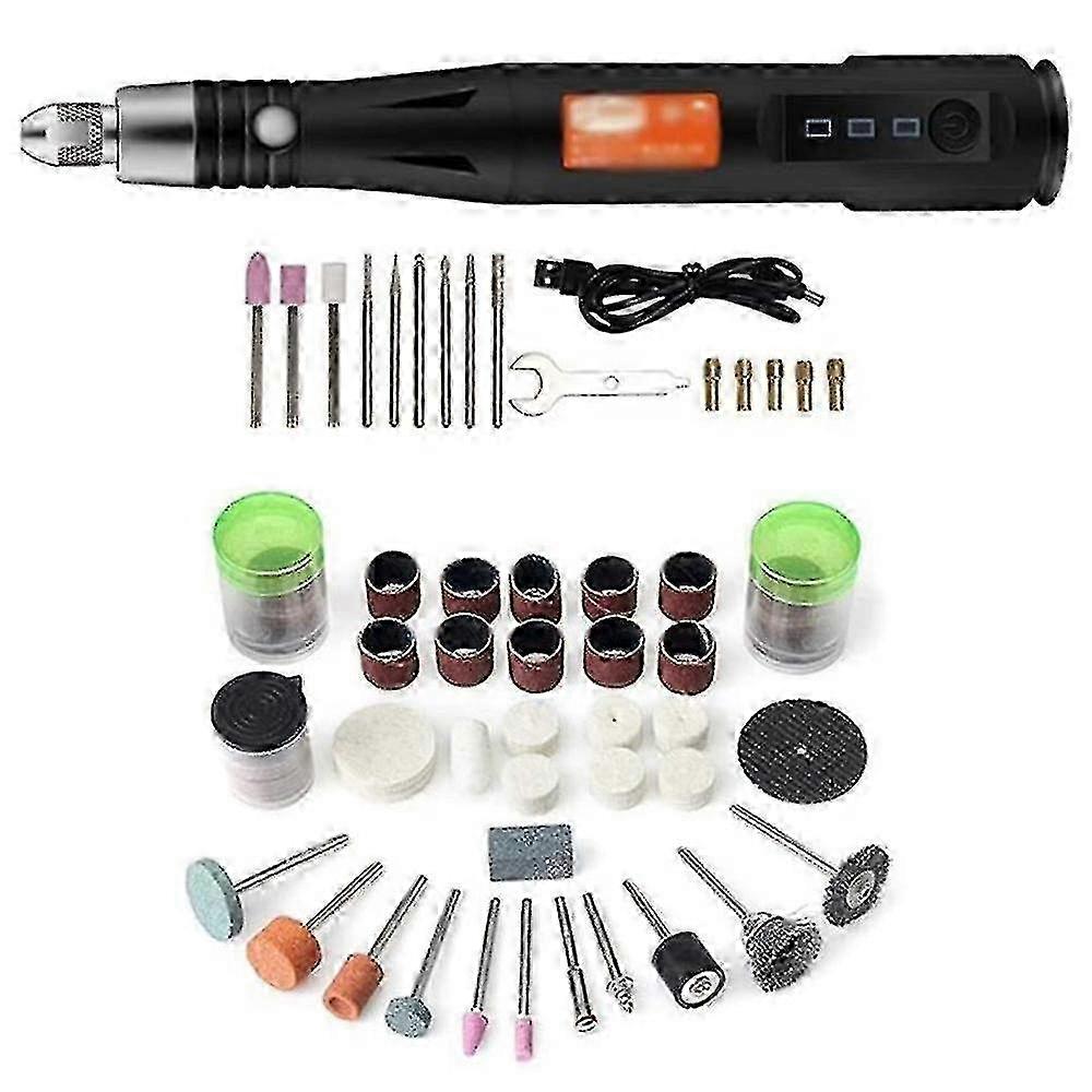 3-Speed USB Corded Nail Drill Machine, 30W Compact Grinder & Engraving Tool Kit 105pc