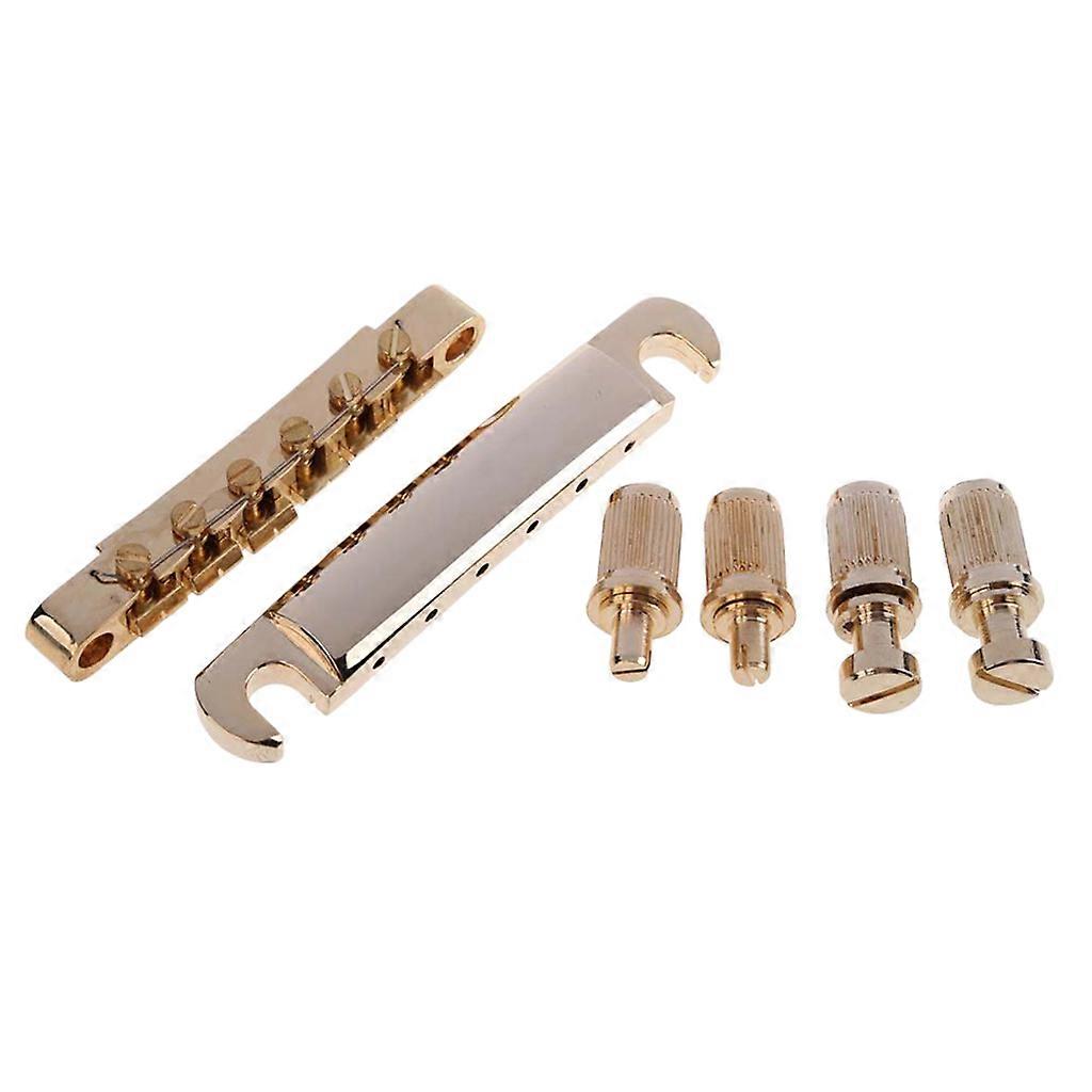 E-Gitarre Sattel Steg Set Ohrstecker für 6-String LP Golden