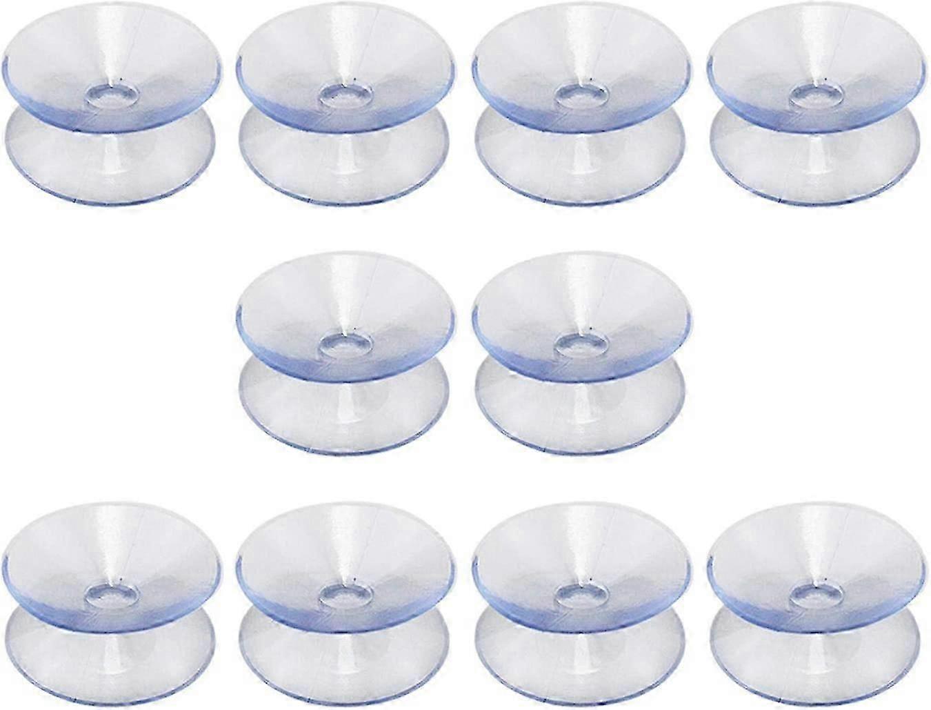 Double-Sided Suction Cups Compatible with Glass Table Top,10 Hookless,Multifunctional,Non-Slip(30mm)