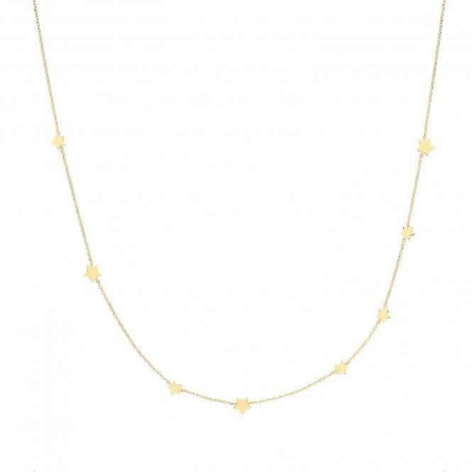 9ct Yellow Gold Plain Star Necklet NK424