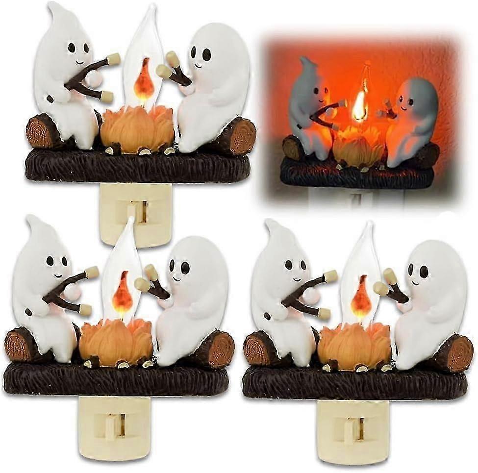 Ghost Campfire Nightlight, 2024 Ghost Campfire Flickering Nightlight, Ghost Campfire Night Light, Ghost Night Light Plug in