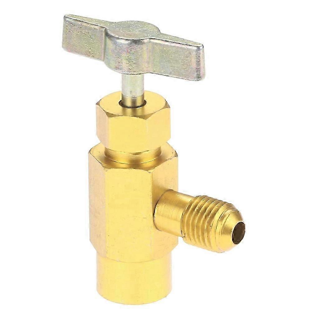 يمكن ل R134A الاستفادة من شحن مكيف السيارات ، موزع التبريد ذاتي الختم مع خيوط 1/4 "SAE و 1/2" ACME