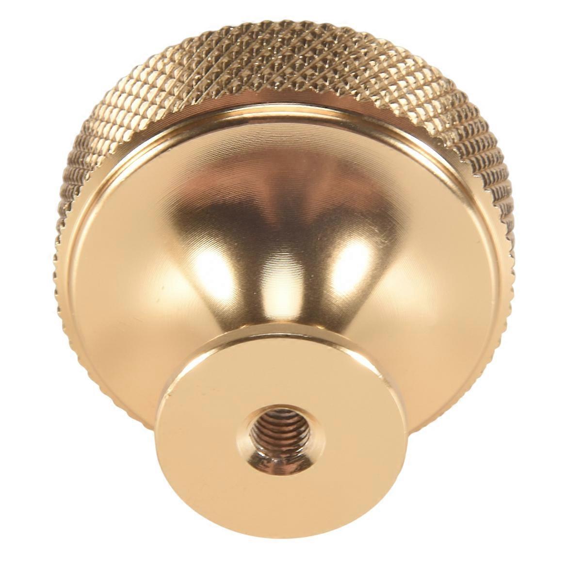 10 Pack 1.2 Inch Brushed Gold Cabinet Knobs Knurled Kitchen Cabinet Knobs Gold Drawer Knobs Round Dr