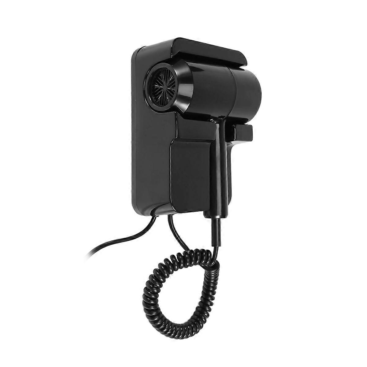 مجفف شعر بالرياح الساخنة والباردة كهربائي على الحائط التوصيل الأسود للاتحاد الأوروبي