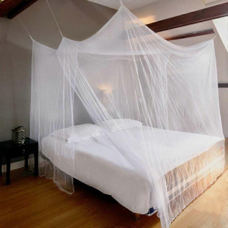 Decorative Rectangular Shape Mosquito Net, Universal Canopy with Premium Polyester Material for Elegant Drape Design, Easy Installation and