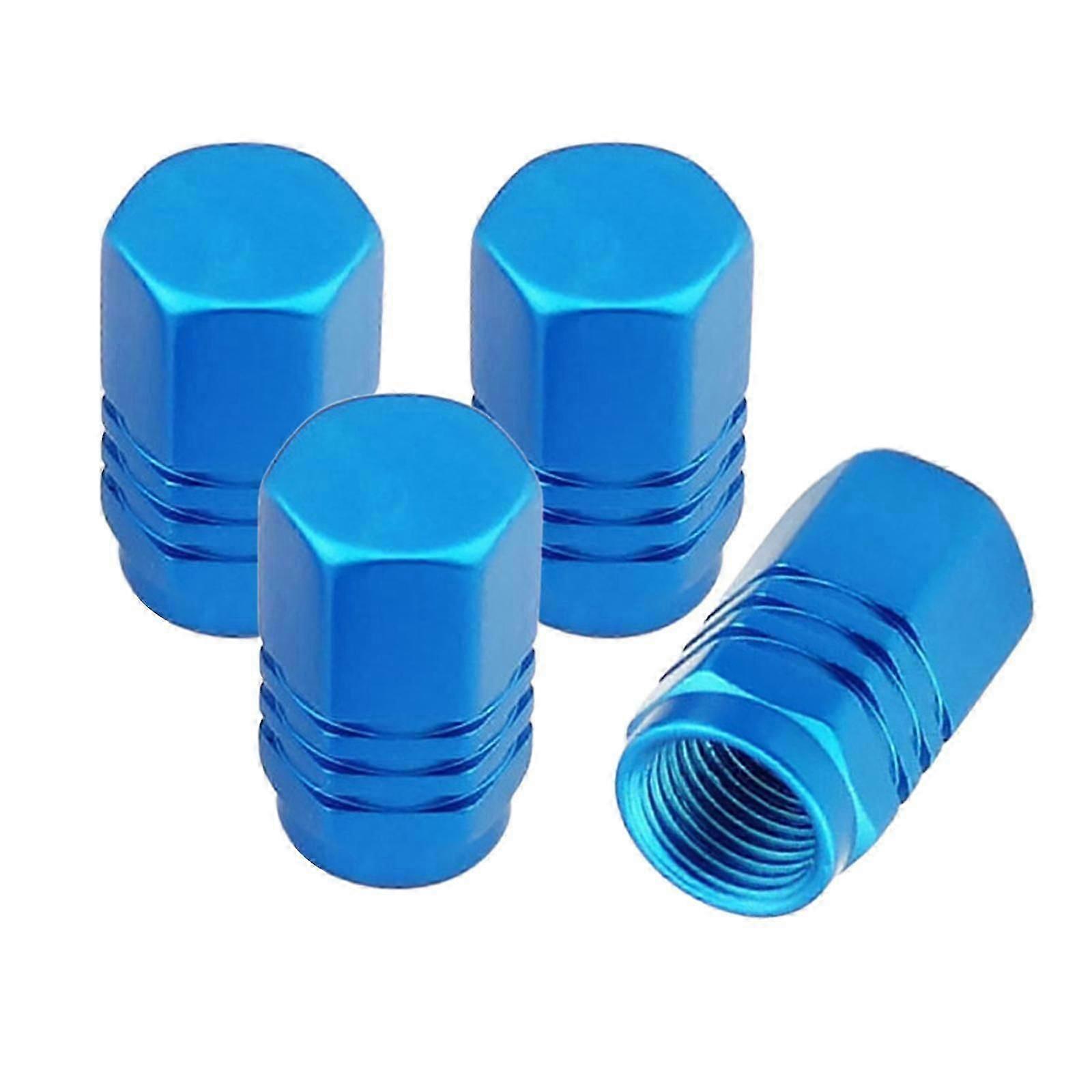 4x Universal Leakproof Tire Stem Valve Caps for Motorcycles Cars Trucks Black